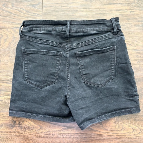 Nine West Black 4 Button Denim High Rise Shorts Pockets Women’s Size 4 - Picture 4 of 5